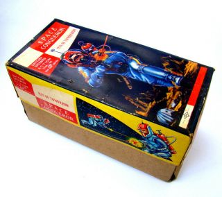 Vintage Tin Toy Robot Space Conqueror W/ Orig.  Box Man Of Tomorrow Daiya Japan
