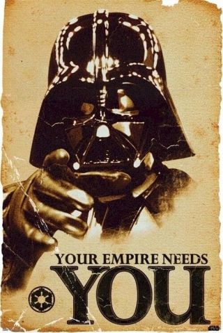 Star Wars Darth Vader Your Empire Needs You 24x36 Movie Poster New/rolled