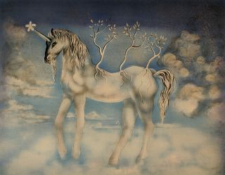 Authentic Salvador Dali Lithograph: Signed: Magic Unicorn: 118/300