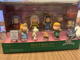Peanuts Charlie Brown Christmas Nativity Pageant Mini - Figures Set Of 9 C Box 16