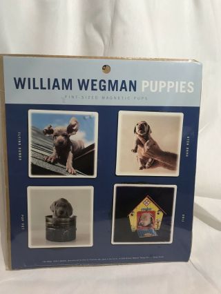 William Wegman Puppies Pint Sized Magnetic Pups 1998 Nos,  Cute Weimaraner
