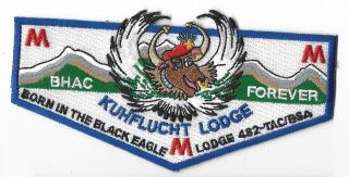 Oa Kuhflucht Lodge Born In The Black Eagle Lodge 482 - Tac/bsa Flap Blu Bdr.  [mo - 2