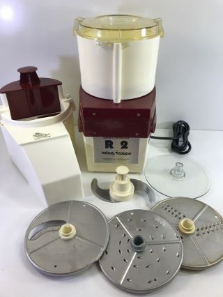 Vintage Robot Coupe R2 Commercial Food Processor W/ Accessories Well
