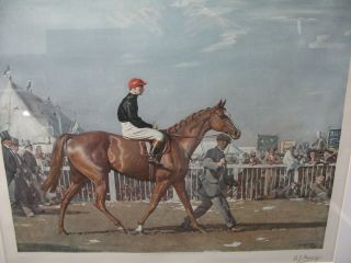 Pencil Signed Sir Alfred Munnings Artist Print Humorist And Donogue
