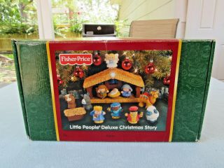 2002 Fisher Price Little People Deluxe Christmas Story B0002 - 0910