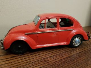 Vintage Taiyo Tin Battery Operated Bump ‘n Go Vw Bug Beetle Volkswagen Japan