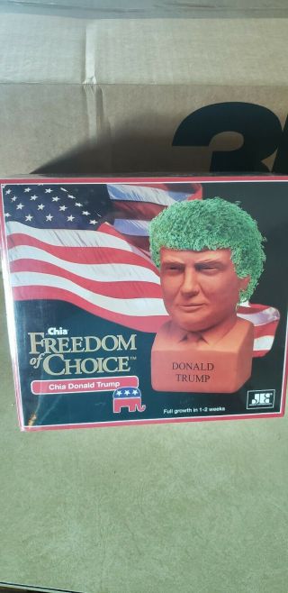 Chia Pet Donald Trump Freedom Of Choice Pottery Planter Republican President