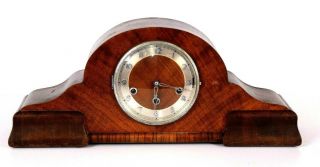 Vintage Retro Canterbury Mantle Clock Eight Day Four Quarter Chime Wood Clock