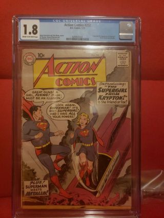 Action Comics 252 Cgc 1.  8 1st Appearance Of Supergirl And Metallo