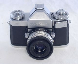 Carl Zeiss Ikon Contaflex Iv Vintage Slr 35mm Film Camera 50mm F/2.  8 Tessar Lens