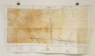 Vintage 1945 Sectional Aeronautical Chart Denver,  Co Restricted Air Map 45x25