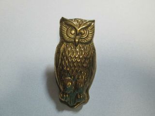 Brass Metal Owl Paper Clip Letter Holder Desk Clip With Wall Mount