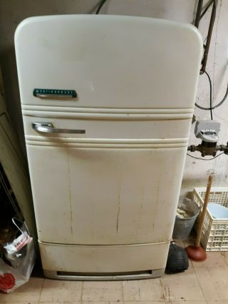 Vintage " Westinghouse " Refrigerator Ice Box Fridge Freezer