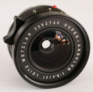 Vintage Leica Leitz Angulon 21mm F3.  4 M Mount Wide Angle Lens