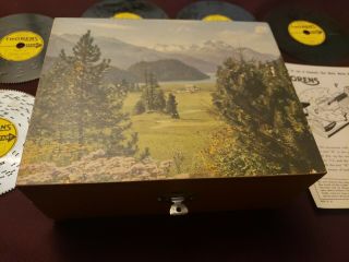 Vintage Thorens Music Box Switzerland w/ 5 Music Disc Songs 3