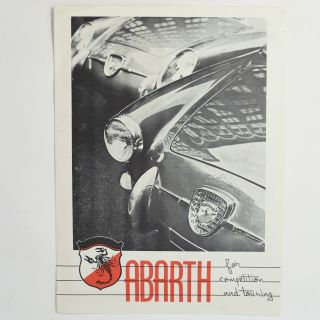 1959 Fiat 750 Abarth Zagato Vintage Car Sales Brochure