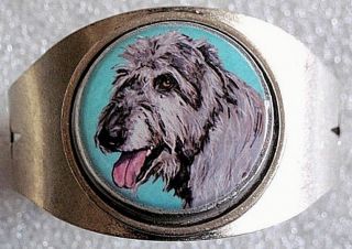 Irish Wolfhound Art Cuff Bracelet