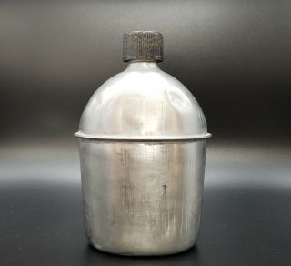 Ww2 Us Army Issue Canteen Us Sm Co 1943 Stainless Steel
