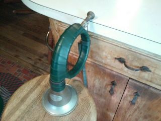 Vintage German Furst - Pless Brass Hunting Bugle Horn With Green Leather Binding