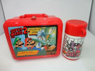 Vintage 1989 Nintendo Power Mario Bros 2 Zelda Ii Link Aladdin Lunch Box