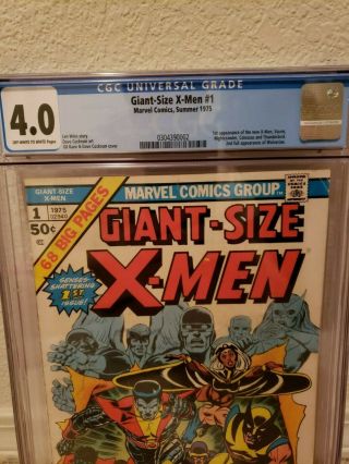 Giant - Size X - Men 1/CGC 4.  0/2nd Wolverine/1st Team 3