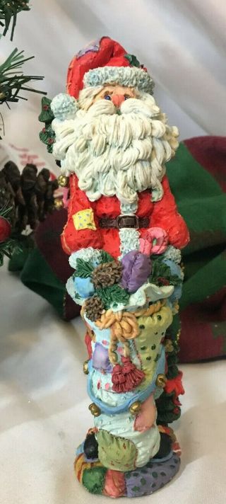 Crinkle Claus Santa With Patchwork Bag 657232 1994