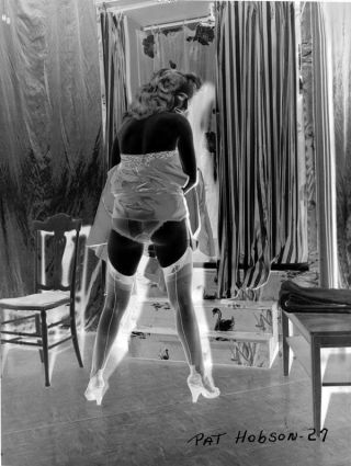 R24 Burlesque Stripper Pat Hobson Vintage Orig 4 X 5 " Irving Klaw Negative (27)
