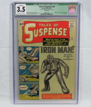 Marvel Comics Tales Of Suspense 39 Cgc 3.  5 1st Appearance Iron Man Lee Kirby 63