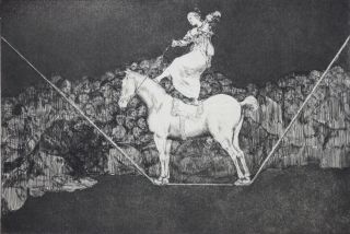 Francisco JosÉ De Goya - Spanish - Lim.  Ed Etching - Bailando En Una Cuerda Floja