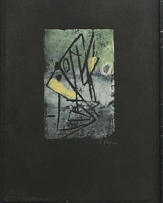 Anne Ryan American Modern Abstract Woodcut Signed Listed C.  1945