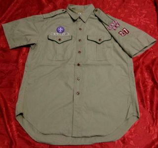 Official Scouting Boy Scouts Of Japan Uniform Shirts W/patch Q683 Adult Medium