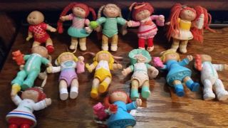 13 Vintage Cabbage Patch Kids Poseable Baby Boy & Girl Pvc Doll Figurine Toy