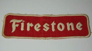 9 " Inch Large Old Vintage 1960s Firestone Tires Advertising Uniform Jacket Patch