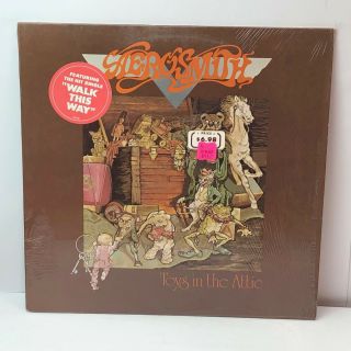Aerosmith ‎toys In The Attic 1975 Vinyl Lp Record Shrink Hype Sticker