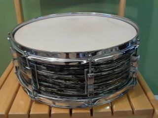 Vintage Ludwig Black Oyster Pearl Snare Drum Keystone Badge 3