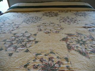 Vintage Handmade Quilt,  King Size,  Amish Style? Hand and machine stiched 2