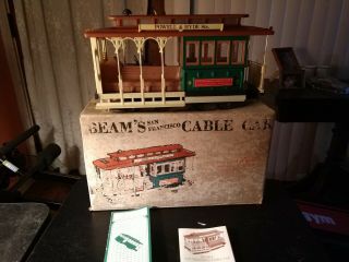 Vintage Jim Beam San Francisco Cable Car Trolley Decanter W/ Bix Gc