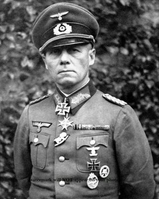 8x10 Erwin Rommel Military Uniform Photo World War Ii German Portrait Desert Fox