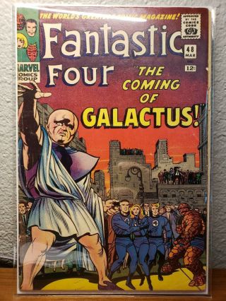 Fantastic Four 48 (1966) 1st Appearance Of Silver Surfer - 1st Galactus - Mylar