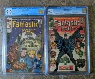 Fantastic Four 45 & 46 Both Cgc 9.  0 1st Appearance Of Inhumans & Black Bolt