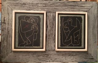 Paul Klee Vintage Prints From 1950s Guardian Angel And The Embrace