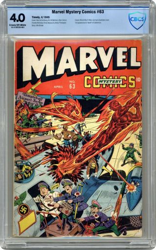 Marvel Mystery Comics 63 Cbcs 4.  0 1945
