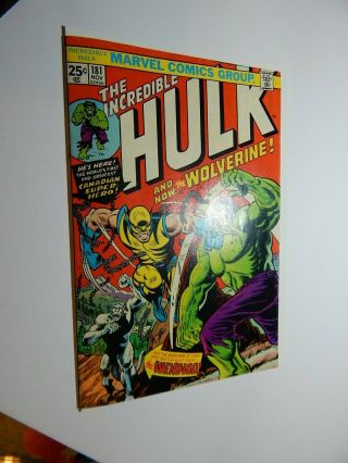 Incredible Hulk 181 Nm 9.  0 1st Full Wolverine White Pages Bronze - Age Mega Key