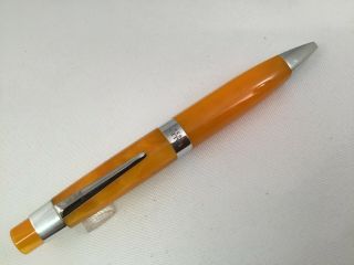 Lalex (by Montegrappa) Quad Mini Click Ballpoint Pen Silver Trim Orange (jlc)