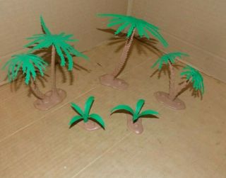 1963 Marx History Of The Pacific Play Set Palm Trees,  And Ferns