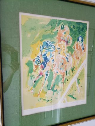Leroy Neiman  Along The Rail Limited Edition Serigraph Signed Framed