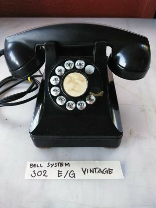 Vintage Bell System Western Electric Rotary Dial 302 E/g Telephone Phone