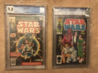 Star Wars 1 & 107 Cgc 9.  8.  First And Final Issue 1977