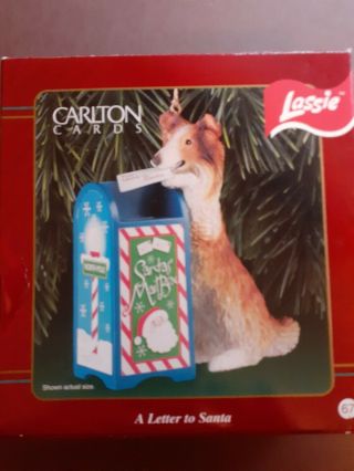 Carlton Cards Heirloom 67 Lassie Christmas Ornament A Letter To Santa Euc