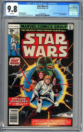 Marvel Comics Star Wars 1 - Cgc 9.  8 White Pages Nm/mt 1977 - 1st Print